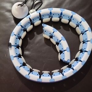 Weighted Blue and White Hula Hoop